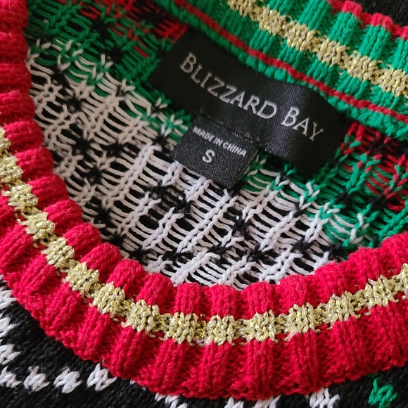 🍔BLIZZARD BAY Men's Ugly Christmas Sweater "Jolly Burger" Size Small - Picture 8 of 8